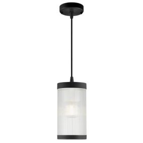 Suspension COUPAR, Matière plastique, Couleur Noir, E27, H.25, IP33 / NORDLUX Extérieur