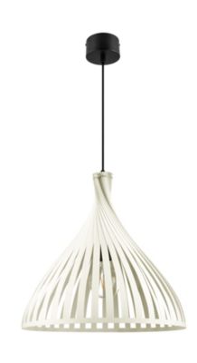 Suspension Crozon GoodHome E27 blanc mat