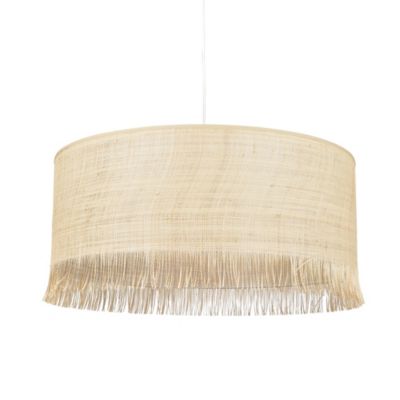 Suspension cylindre E27/100W H20cm Ø38 cm Ibiza raphia Corep
