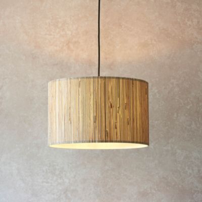 Suspension cylindre jonc mer beige E27 Endon Longshore | Castorama