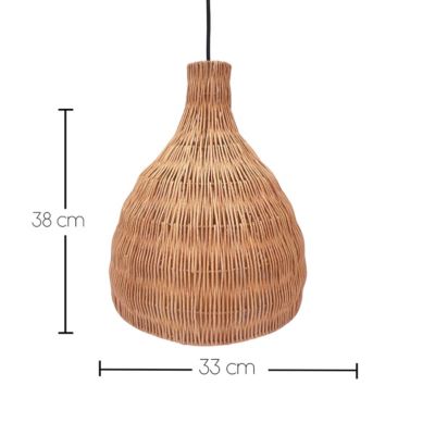 Suspension d'extérieur BELLA OUTDOOR CABLE Beige Rotin naturel H38 cm