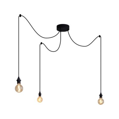 Suspension d'extérieur noire 3 lumières IP44 - Cava