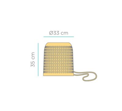 Suspension d'extérieur LED intégrée Positano rotin fibres naturelles ⌀11 cm 900lm IP54 9W Newgarden