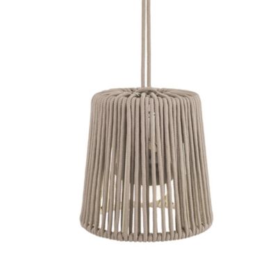 Suspension d'extérieur LED intégrée rechargeable Conta mini beige taupe Ø15cm IP54 E27 900lm 3W Newgarden