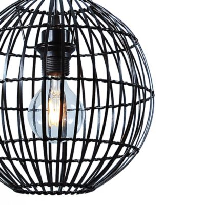 Suspension Dacite GoodHome noir l.28 cm IP20 E27
