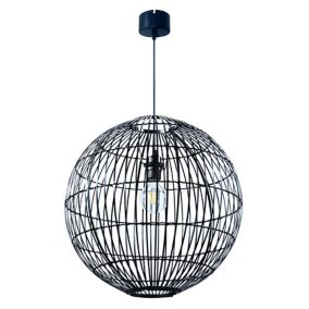 Suspension Dacite GoodHome noir l.48 cm IP20 E27