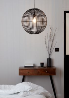 Suspension Dacite GoodHome noir l.48 cm IP20 E27
