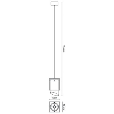 Suspension Daluiz GoodHome E27 noir mat