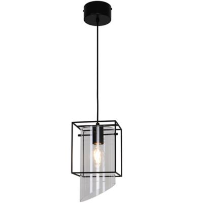 Suspension Daluiz GoodHome E27 noir mat