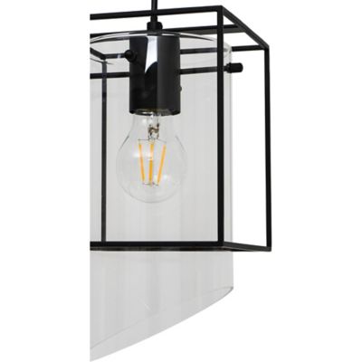 Suspension Daluiz GoodHome E27 noir mat