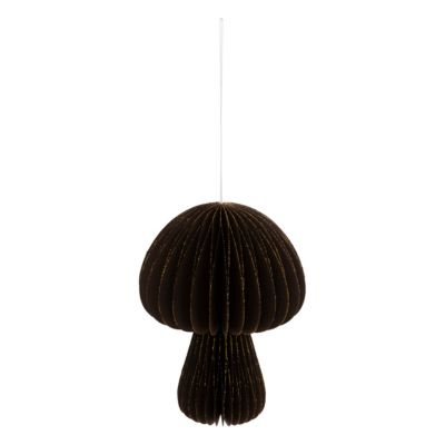 Suspension de noël champignon marron en papier 15cm Feeric Light & Christmas