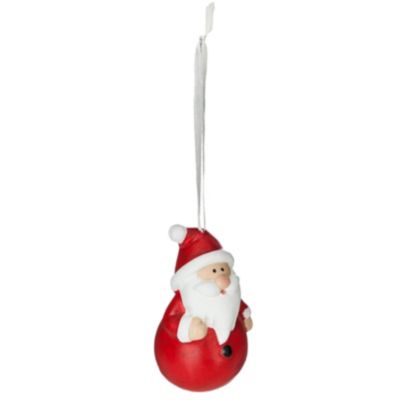 Suspension de noël père noël en céramique 8cm Feeric Light & Christmas