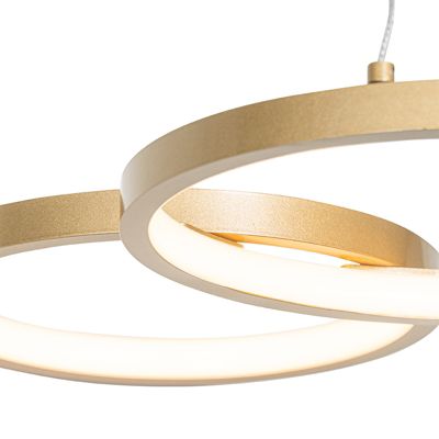 Suspension dorée avec LED à intensité variable 3 niveaux 3 lumières - Rondas