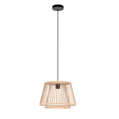 Suspension Doria E27 IP20 40W Ø38xH.110cm bambou Dunalux
