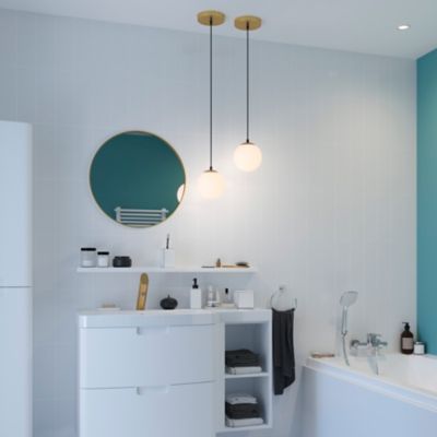Suspension Dorres E14 40W IP44 Ø16cm GoodHome or