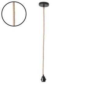 Suspension douille noire (80-110 cm - Noir)