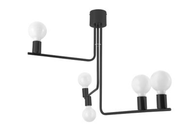 Suspension E27 métal noir mat L.60 x l.79 x H.60 cm GoodHome Darrah