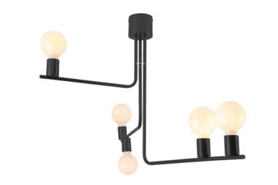 Suspension E27 métal noir mat L.60 x l.79 x H.60 cm GoodHome Darrah
