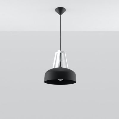 Suspension en Acier/bois - CASSIOPEIA 90125 - Noir blanc - IP20 - Max ...