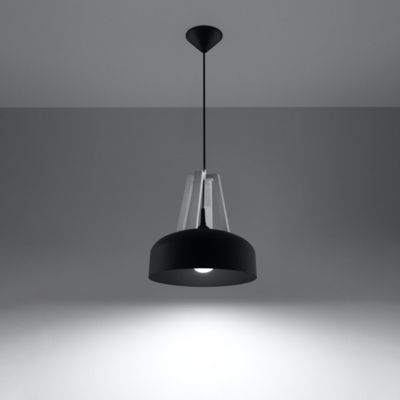 Suspension en Acier/bois - CASSIOPEIA 90125 - Noir blanc - IP20 - Max ...