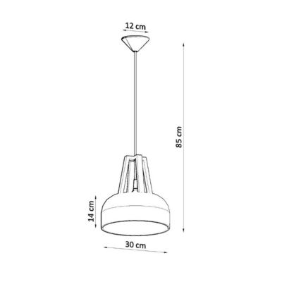 Suspension en Acier/bois - CASSIOPEIA 90125 - Noir blanc - IP20 - Max ...