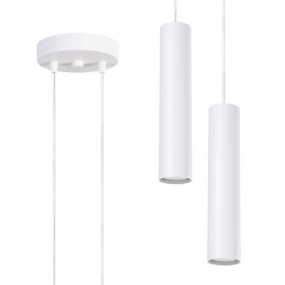 Suspension en Acier - LAHOS - Blanc - IP20 - 10 - GU10 | Castorama