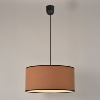 Suspension en coton E27 15W mocha Ø38cm Corep
