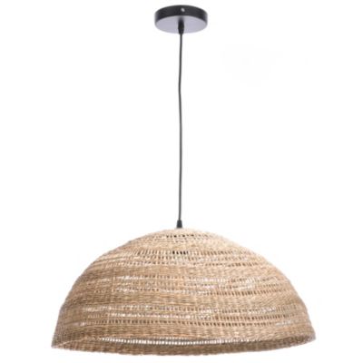 Suspension en jacinthe d'eau E27 40W Ø58cm beige Lussiol, Paula