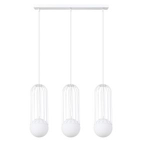 Suspension en métal, blanc H: 115cm