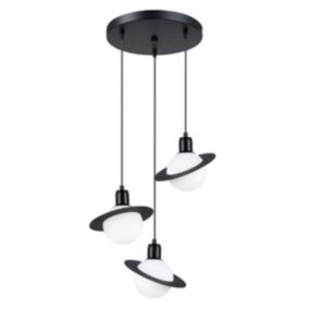 Suspension en métal, noir H: 120cm