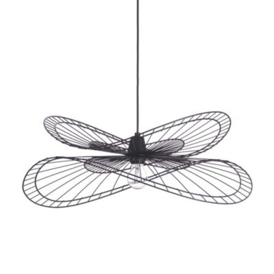 Suspension en métal E27 40W noir Ø80 cm Magdalena