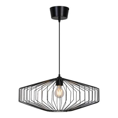 Suspension en métal noir E27 25W Ø48cm GoodHome Ouzel