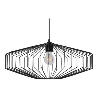 Suspension en métal noir E27 25W Ø48cm GoodHome Ouzel