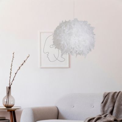 Suspension en plumes E27 15W blanc Ø40cm Corep, Kokot