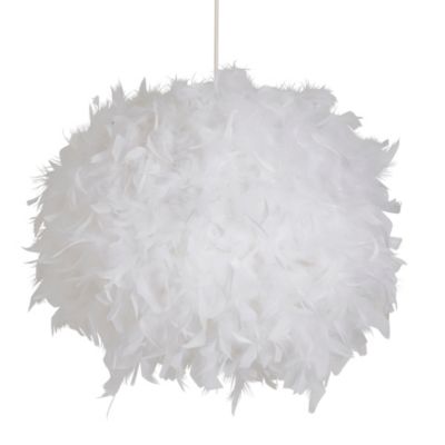 Suspension en plumes E27 15W blanc Ø40cm Corep, Kokot