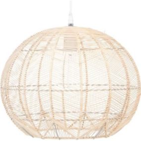 Suspension en rotin - 38 x H 32 cm - Beige