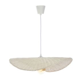 Suspension en rotin Padang E27 IP20 Lussiol ⌀58cm
