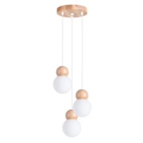 Suspension en verre, blanc H: 124cm