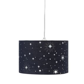 Suspension enfant "Espace" (28x28 cm - Bleu)