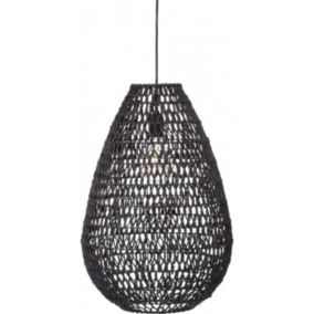 Suspension "Etel" Métal & Papier diamètre 38 cm Atmosphera - Noir