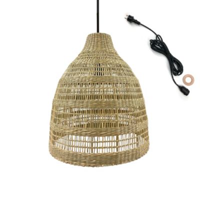 Suspension Extérieure Herbe Marine Beige D50cm Câble 5m
