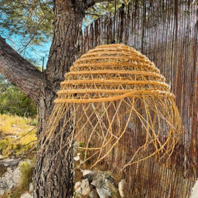 suspension extérieure E27 beige Filipa Lumisky l.64 x h. 38 x p.64 x ø 64 cm