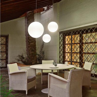 Suspension extérieure Pianeta 450lm 25W IP44 blanc Newgarden H.25cm