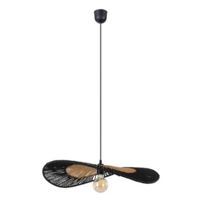 Suspension fibre noir E27 42W Ø60cm Eglo, Bogarra