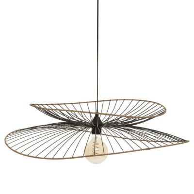 Suspension filaire "Alara" en métal noir Diamètre 70 cm Atmosphera
