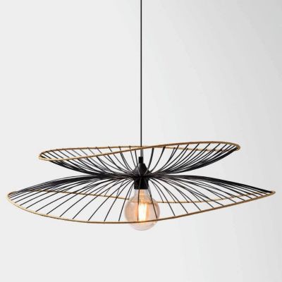 Suspension filaire "Alara" en métal noir Diamètre 70 cm Atmosphera