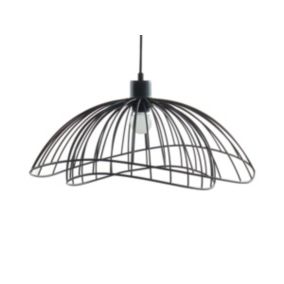 Suspension filaire - Fer - D. 47 x H. 120 cm - Noir - MANIA