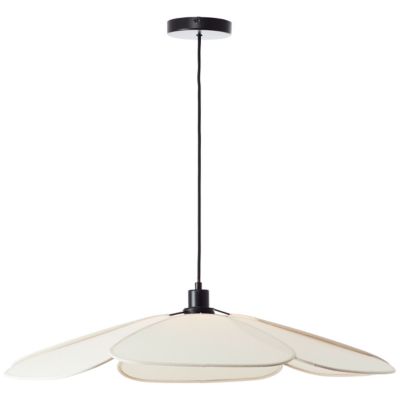 Suspension fleur Capucine lin beige IP20 E27 20W Ø80 x H.120cm Brilliant