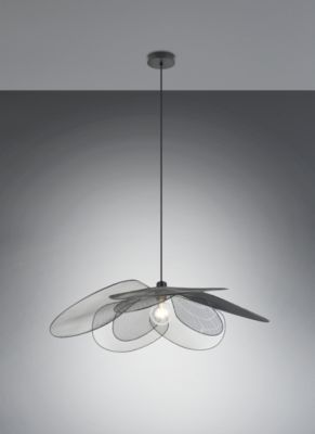 Suspension fleur métal noir IP20 E27 60W Ø87 x H.150 cm Reality Leuchten