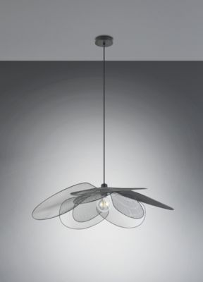 Suspension fleur métal noir IP20 E27 60W Ø87 x H.150 cm Reality Leuchten